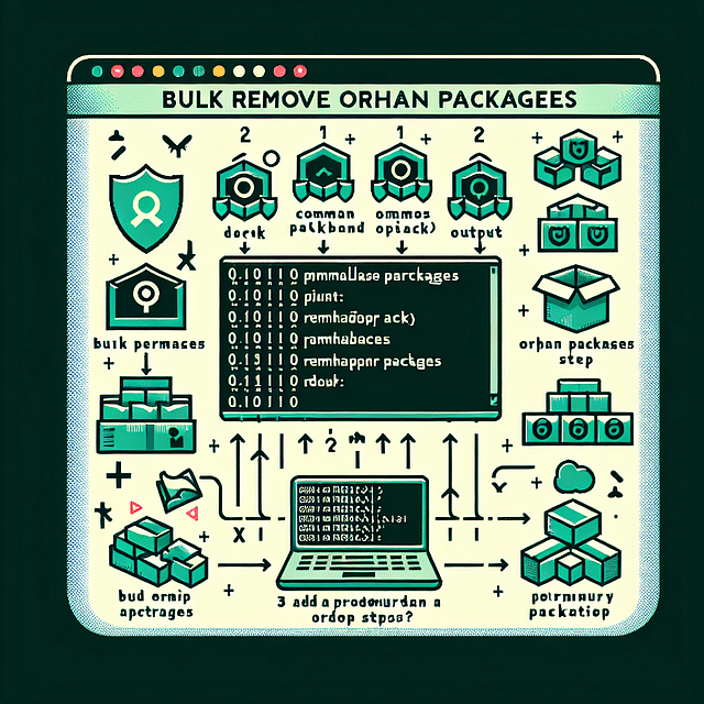 Command for bulk removing orphan packages in Arch Linux terminal