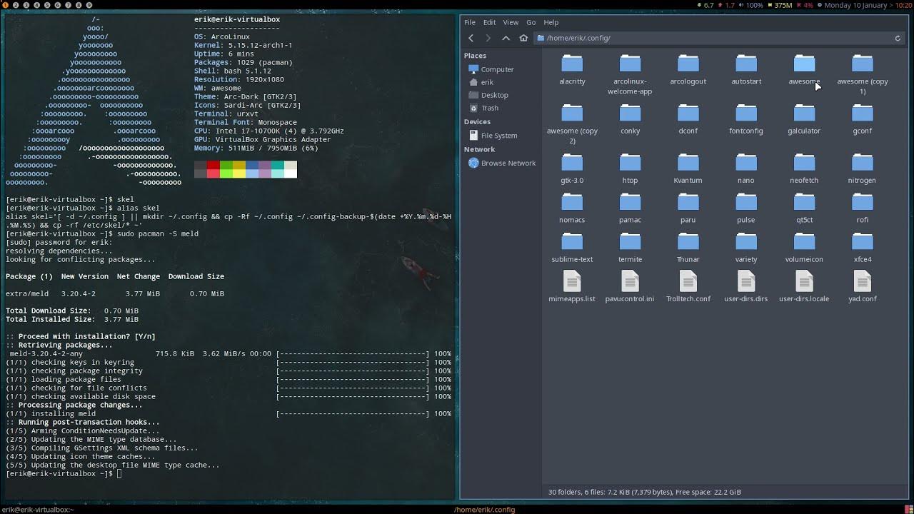 Arch Linux backup configurations