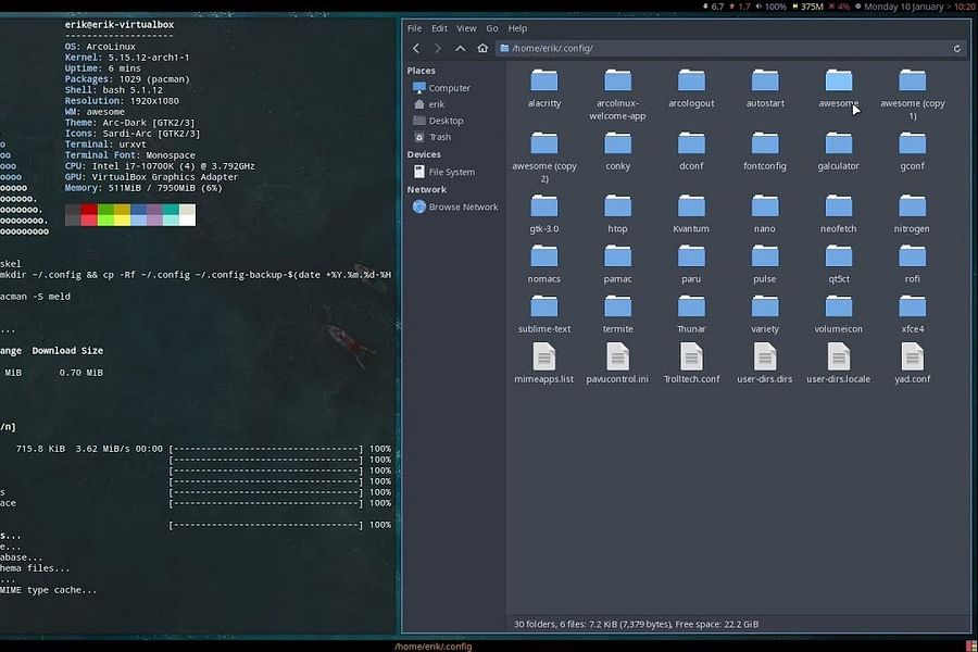 Arch Linux backup configurations