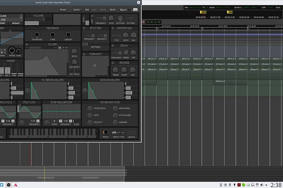 Ardour DAW interface