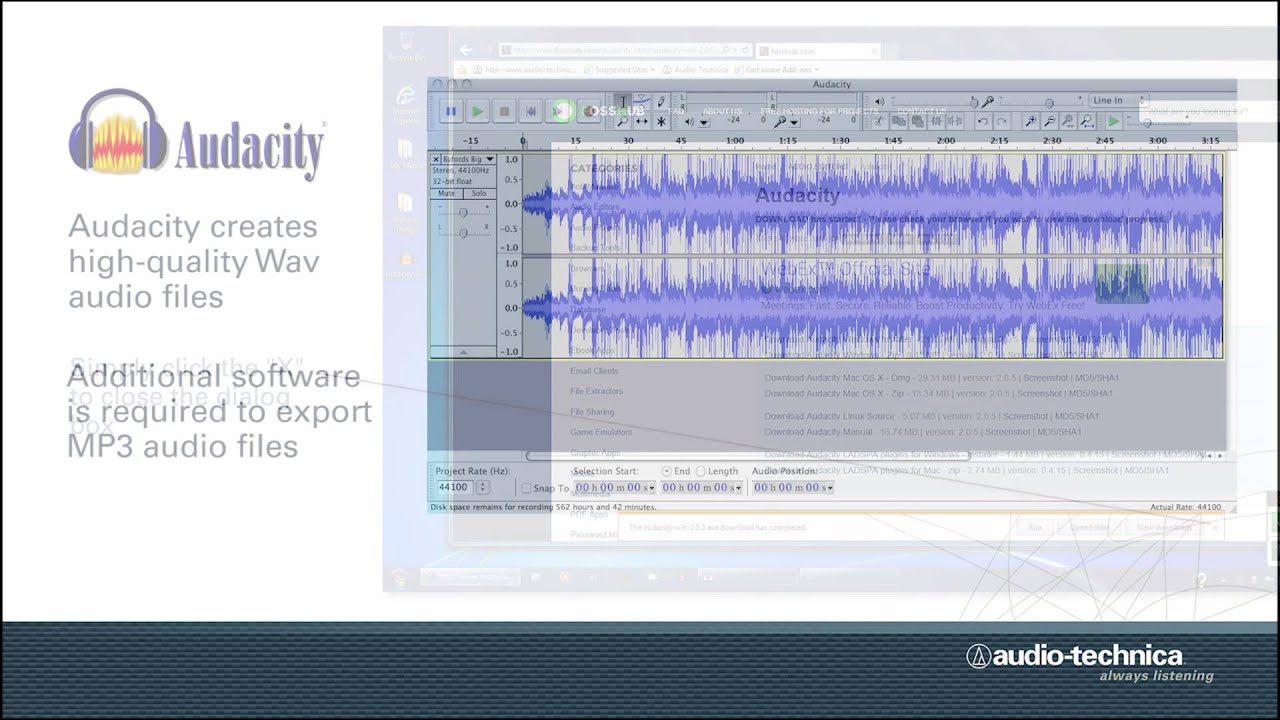Audacity audio software