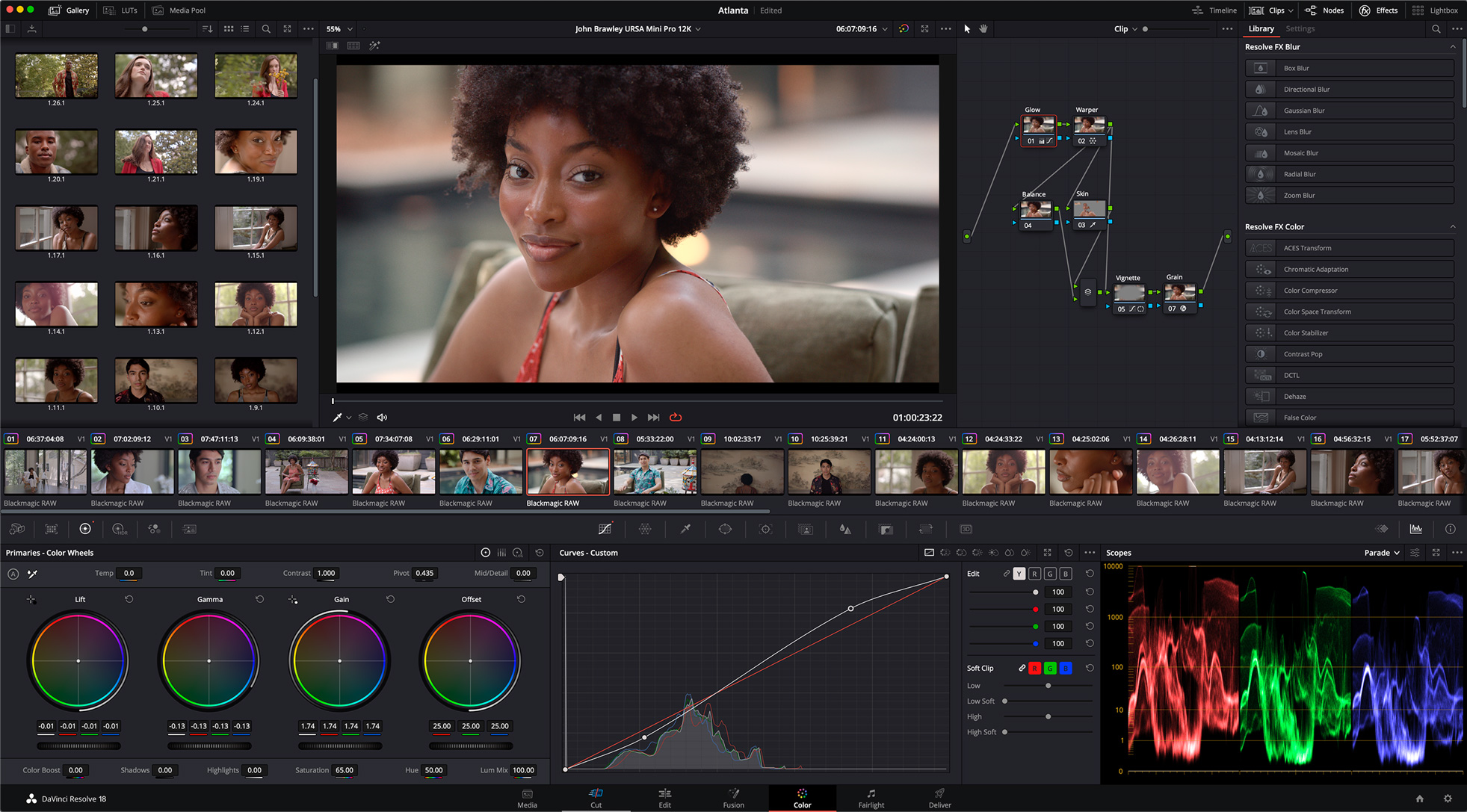 DaVinci Resolve editing software