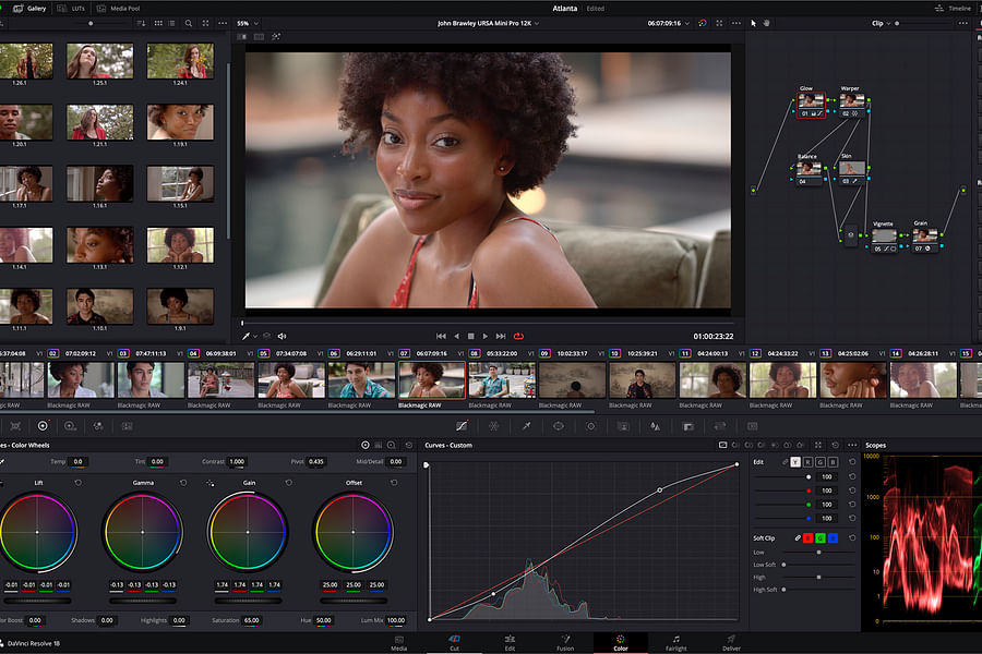 DaVinci Resolve editing software