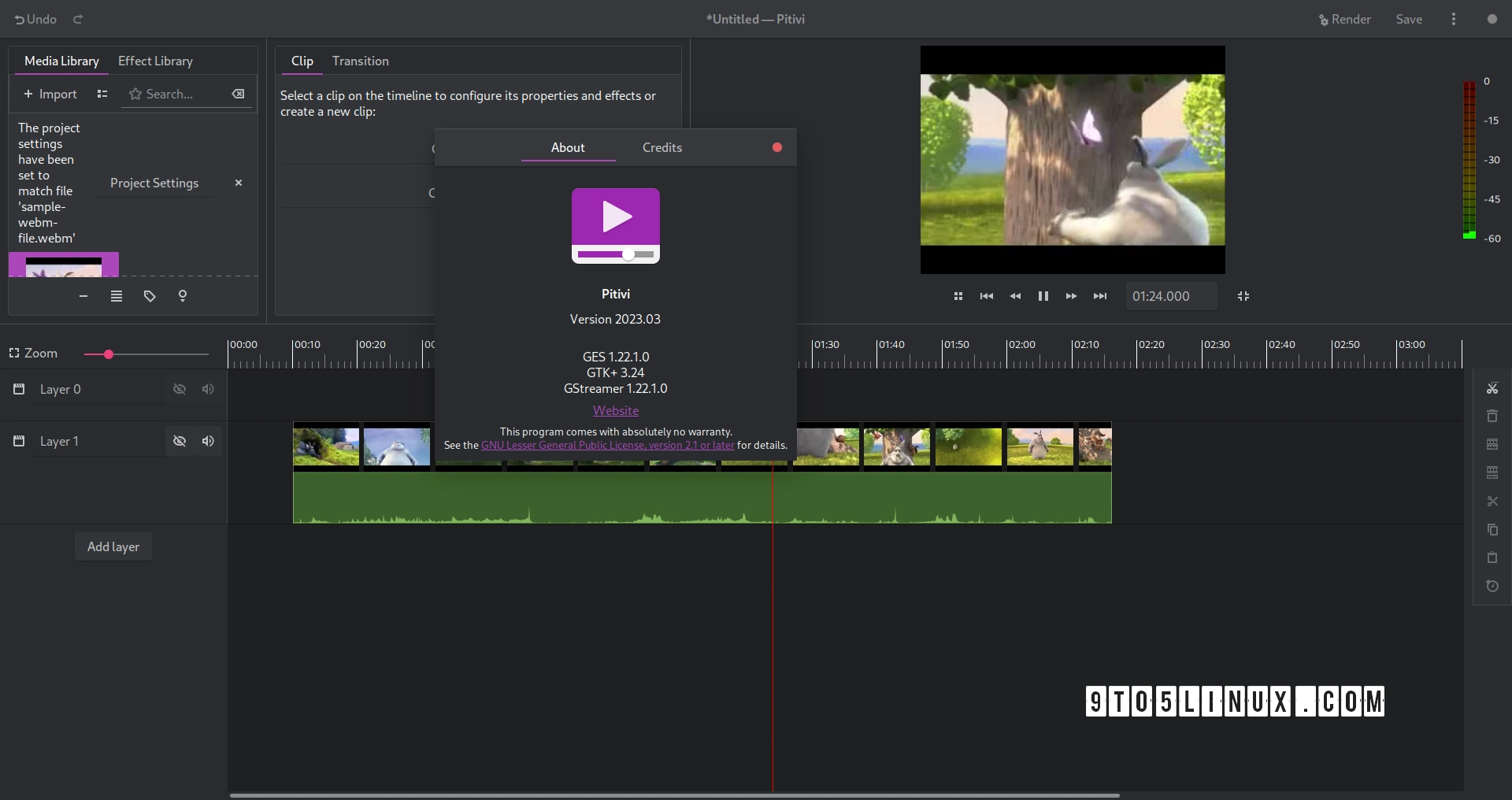 Pitivi video editor