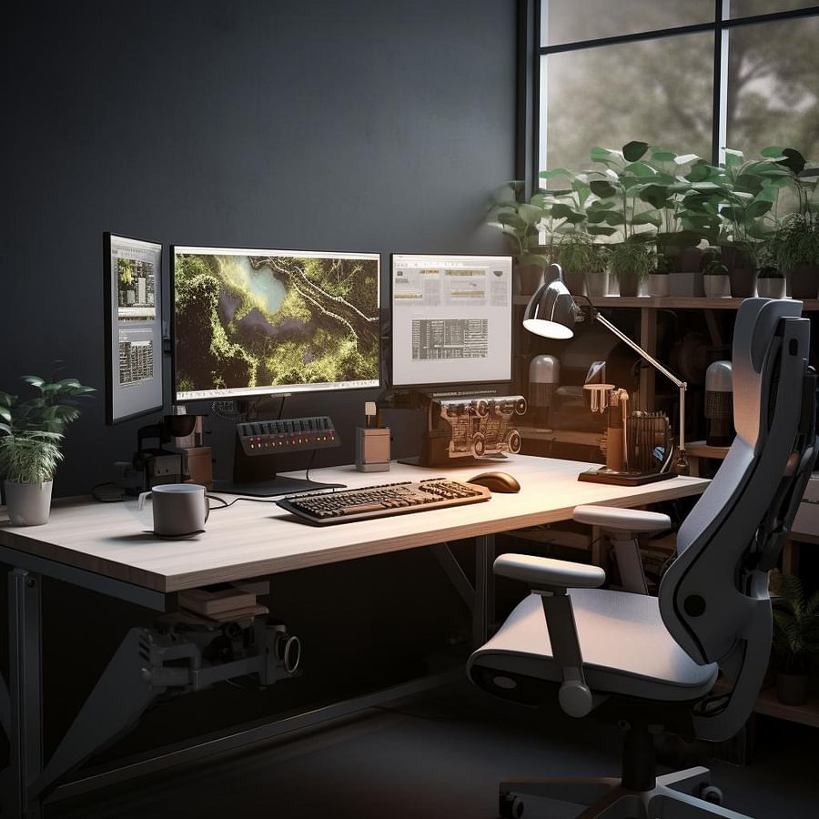 An ergonomic and comfortable tech workspace