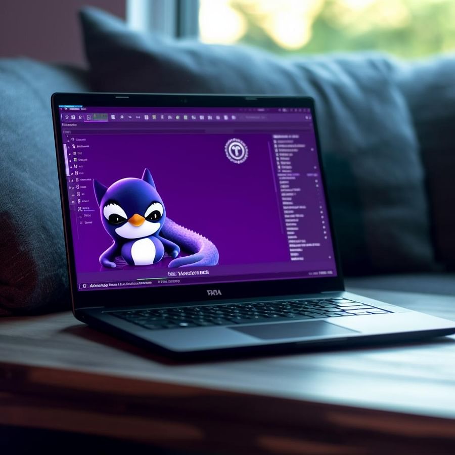 Tails Linux Distro running on a laptop with Tor Browser and other privacy tools