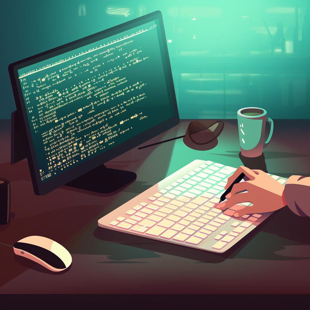 A script being written on a code editor